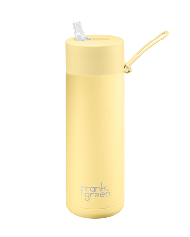 FrankGreen: Ceramic Bottles Buttermilk 20oz/595ml (Straw Lid)