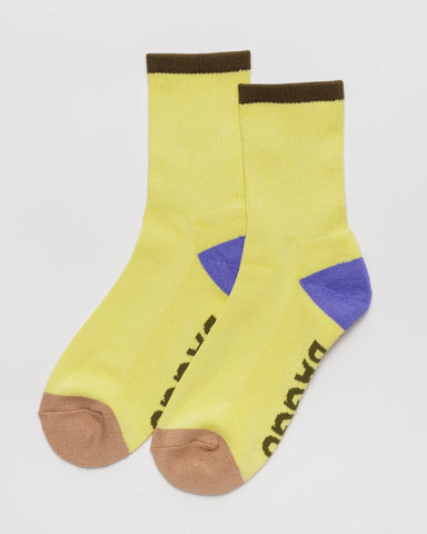 Ribbed Socks (Lemon Curd Mix)