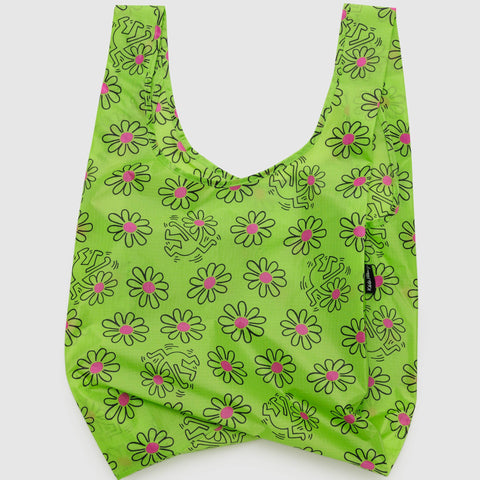 BAGGU Standard Reusable Bag (Keith Haring Flowers)