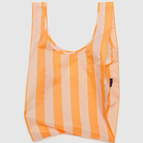 BAGGU Standard Reusable Bag (Tangerine Wide Stripe)