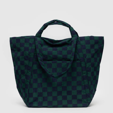 BAGGU Travel Cloud Bag (Navy Green Check)