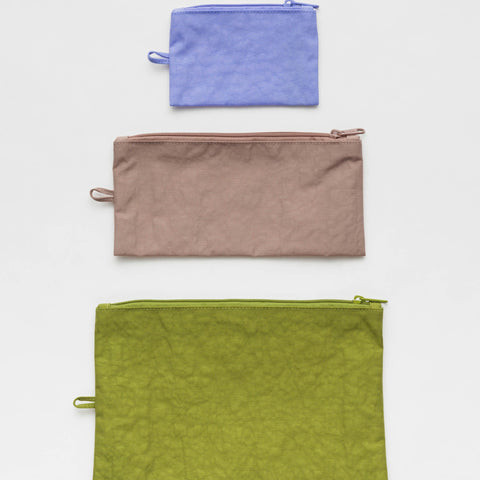 BAGGU Flat Pouch Set (Nettle)