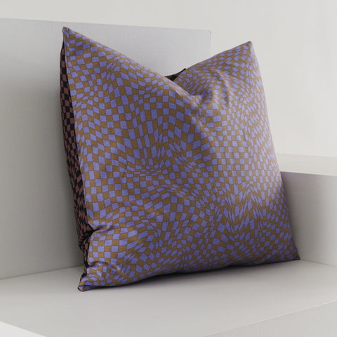 BAGGU Throw Pillow Case - Trippy Checker Mix