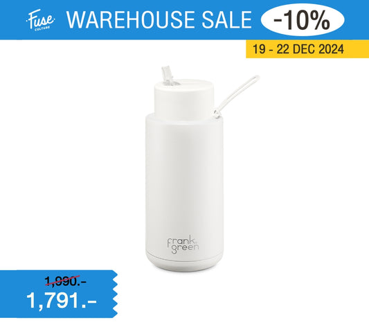 FrankGreen: Ceramic Bottles Cloud 34oz (Straw Lid)