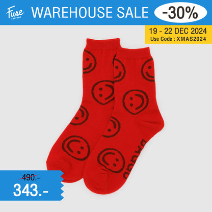 Crew Socks (Red Happy)