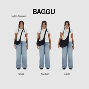 Large Crescent Nylon Bag (Dove)