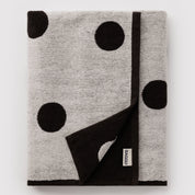BAGGU Bath Towel (Cream and Black Polka Dot)
