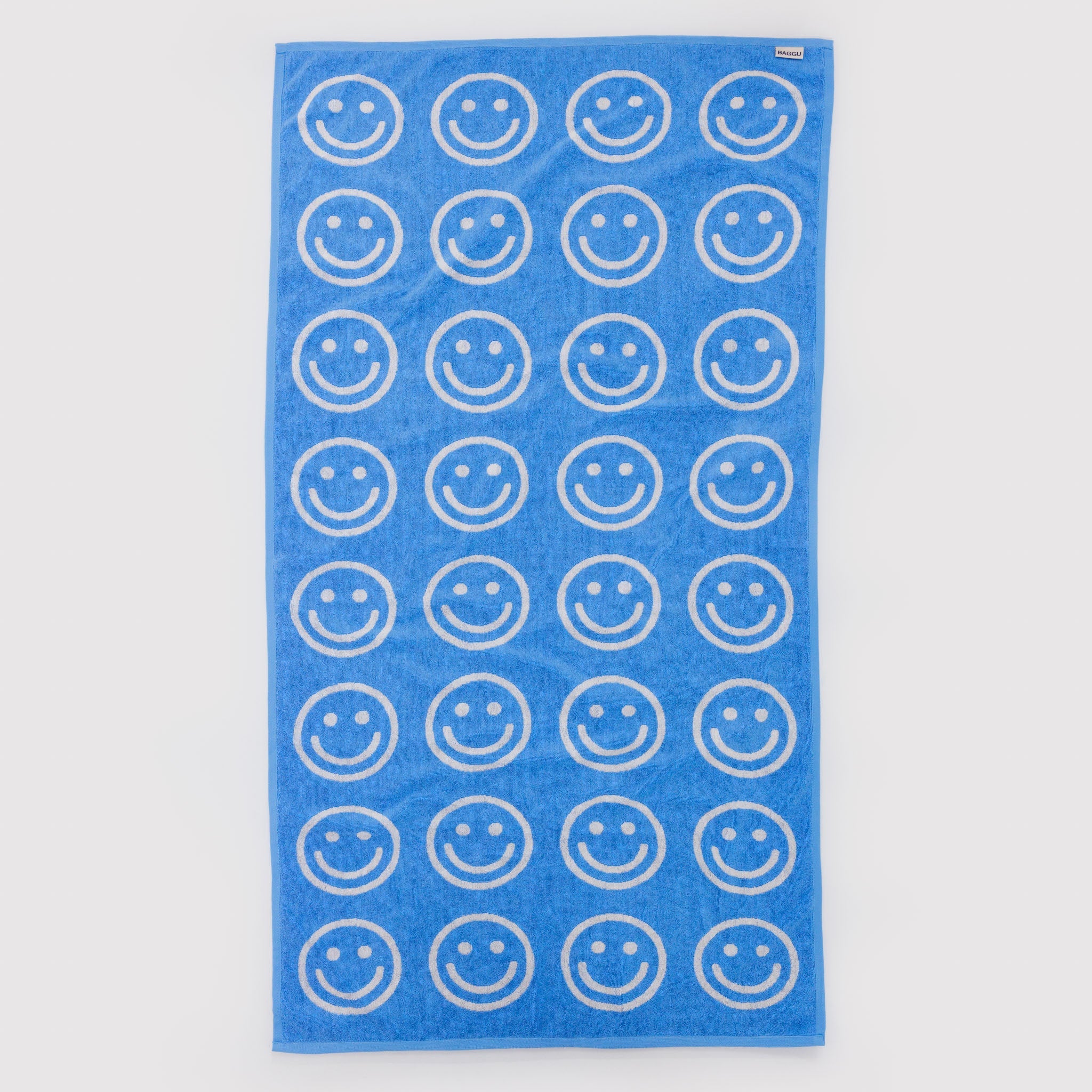 BAGGU Bath Towel (Sky Blue Happy)