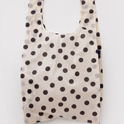 Polka dot reusable bag on a white background