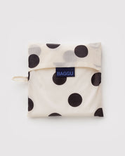 BAGGU Big (Cream and Black Polka Dot)