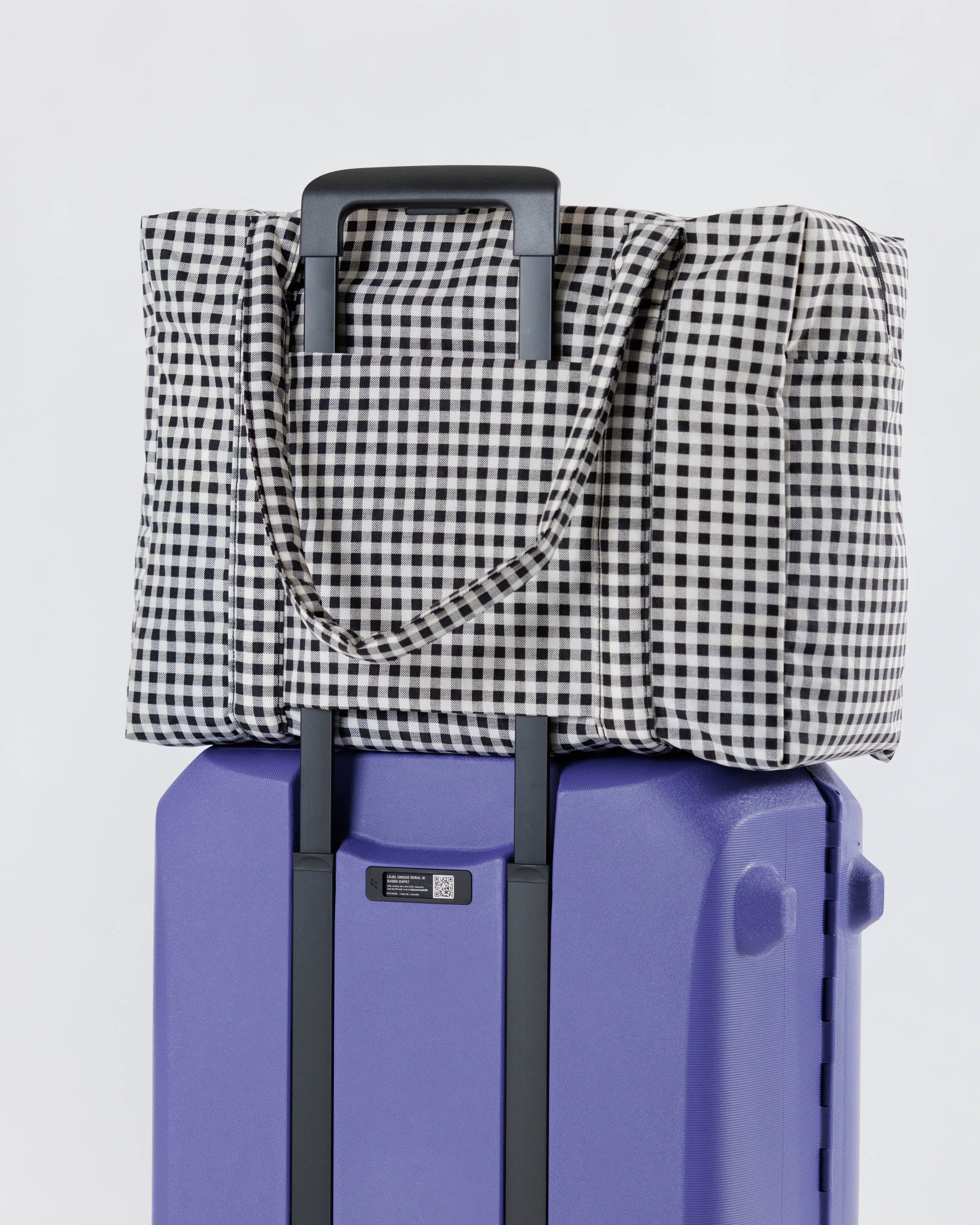 Cloud Carry On Bag (Black & White Gingham)