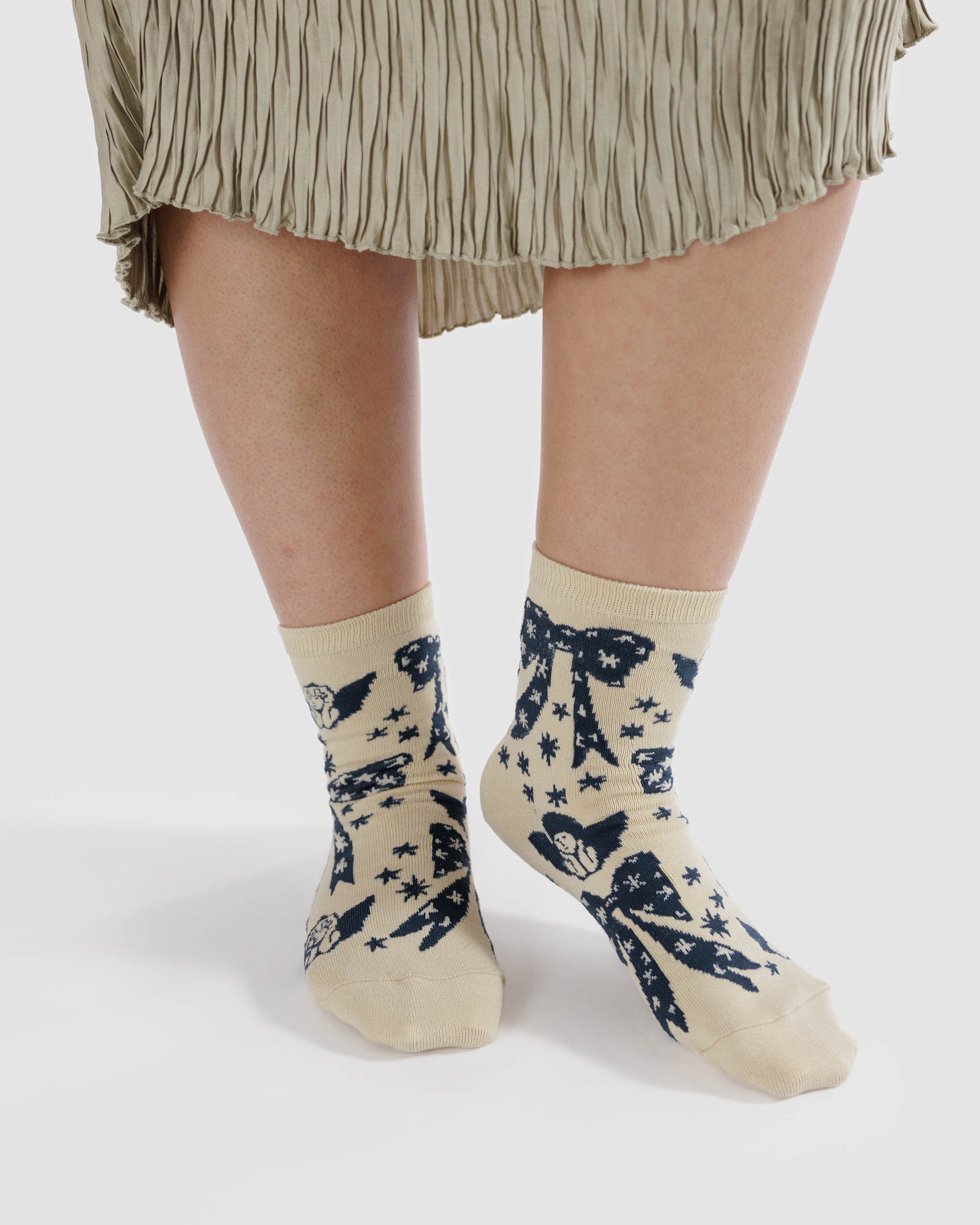 Crew Socks (Cherub Bows)
