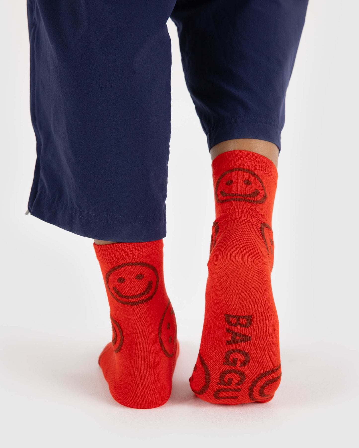 Crew Socks (Red Happy)