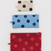 BAGGU Flat Pouch Set (Polka Dot Mix)