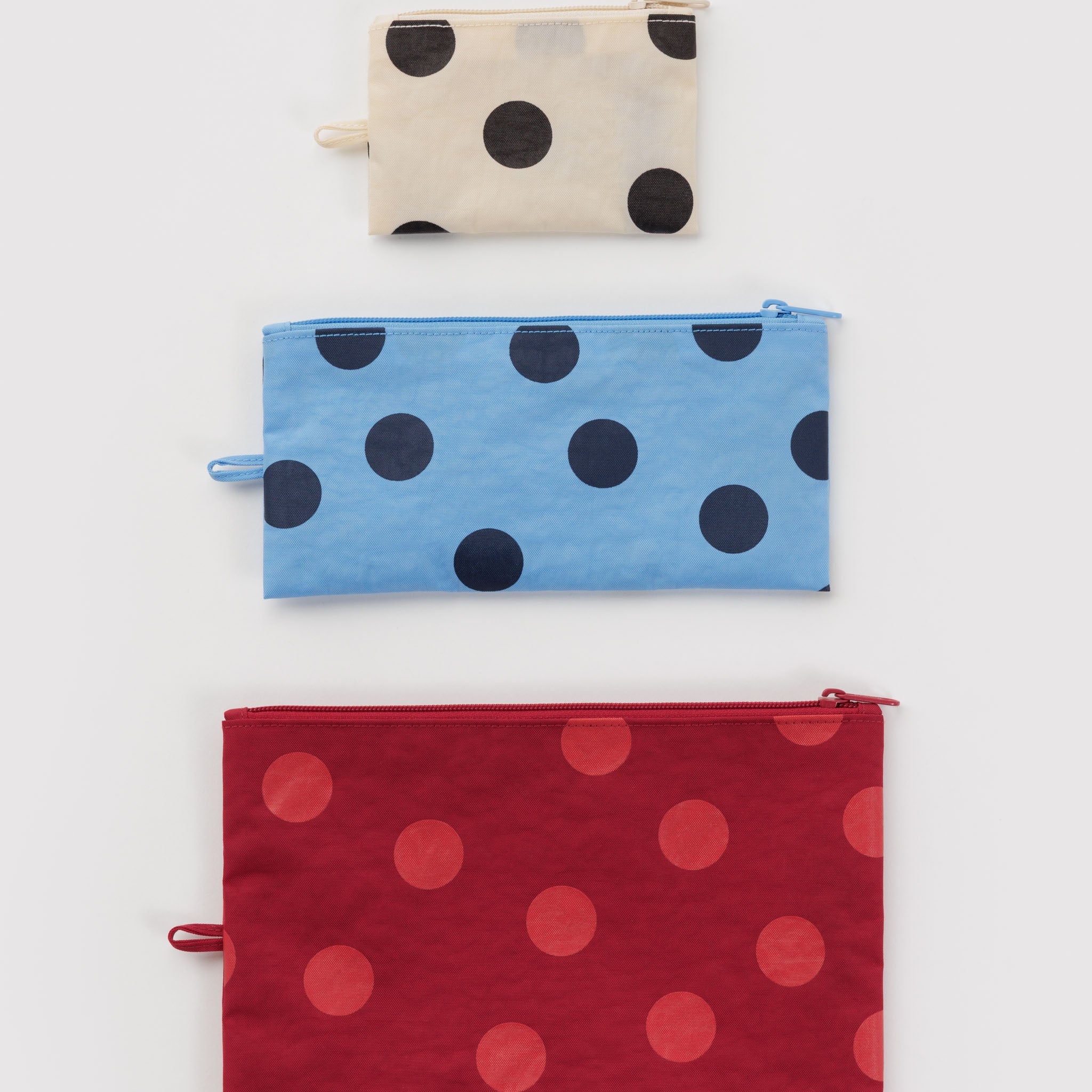BAGGU Flat Pouch Set (Polka Dot Mix)