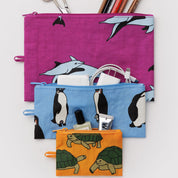 BAGGU Flat Pouch Set (Vacation Animals)