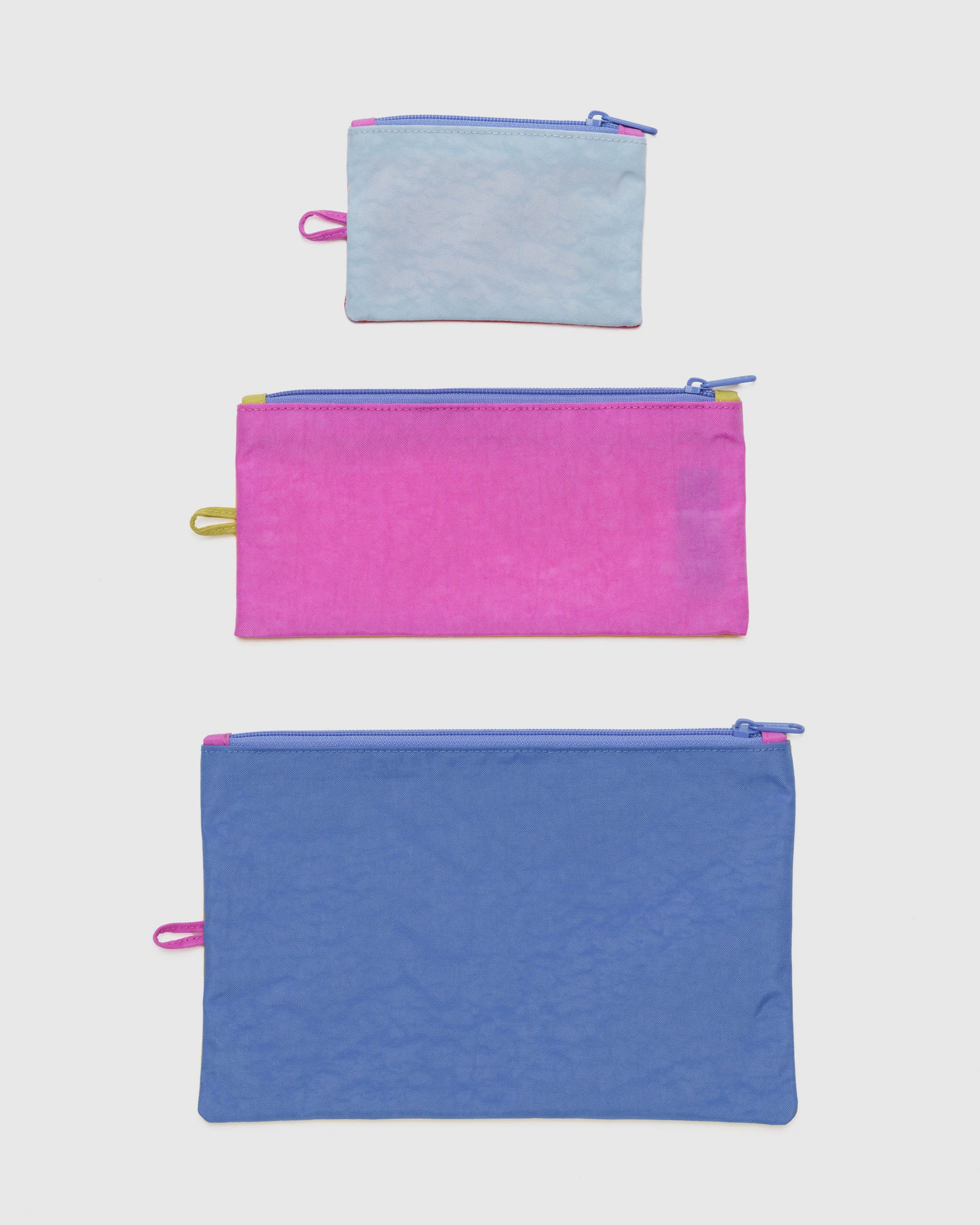 BAGGU Flat Pouch Set (Vacation Colorblock)