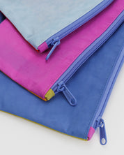 BAGGU Flat Pouch Set (Vacation Colorblock)