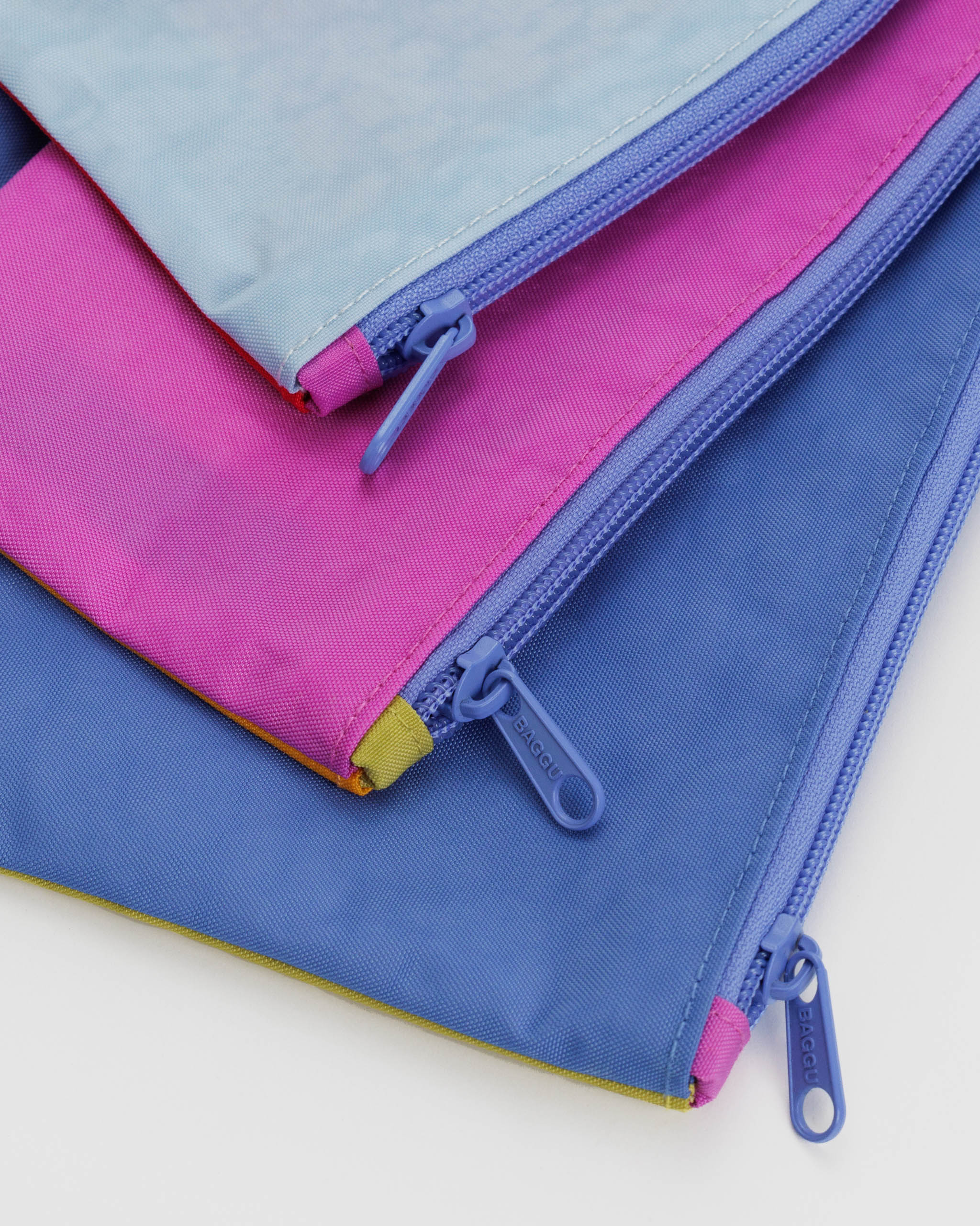 BAGGU Flat Pouch Set (Vacation Colorblock)