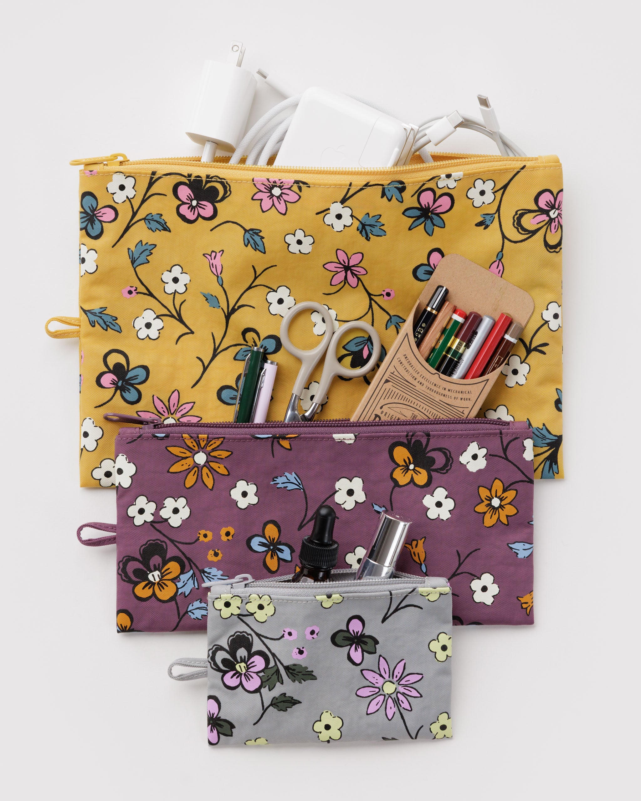 BAGGU Flat Pouch Set (Wildwood Mix)