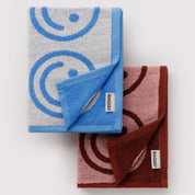 BAGGU Hand Towel Set of 2 (Sky Blue and Blush Happy)