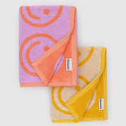 BAGGU Hand Towel Set of 2 (Happy Lilac Marigold)