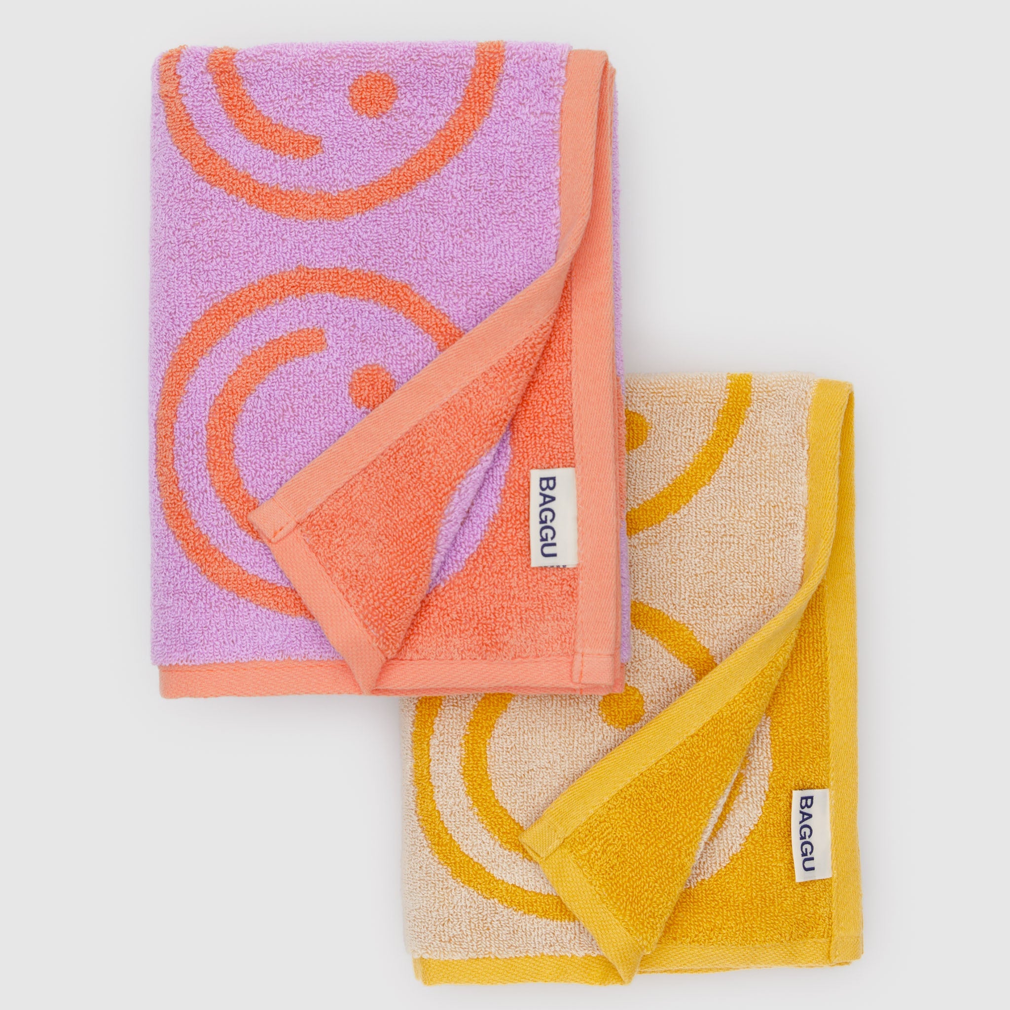 BAGGU Hand Towel Set of 2 (Happy Lilac Marigold)