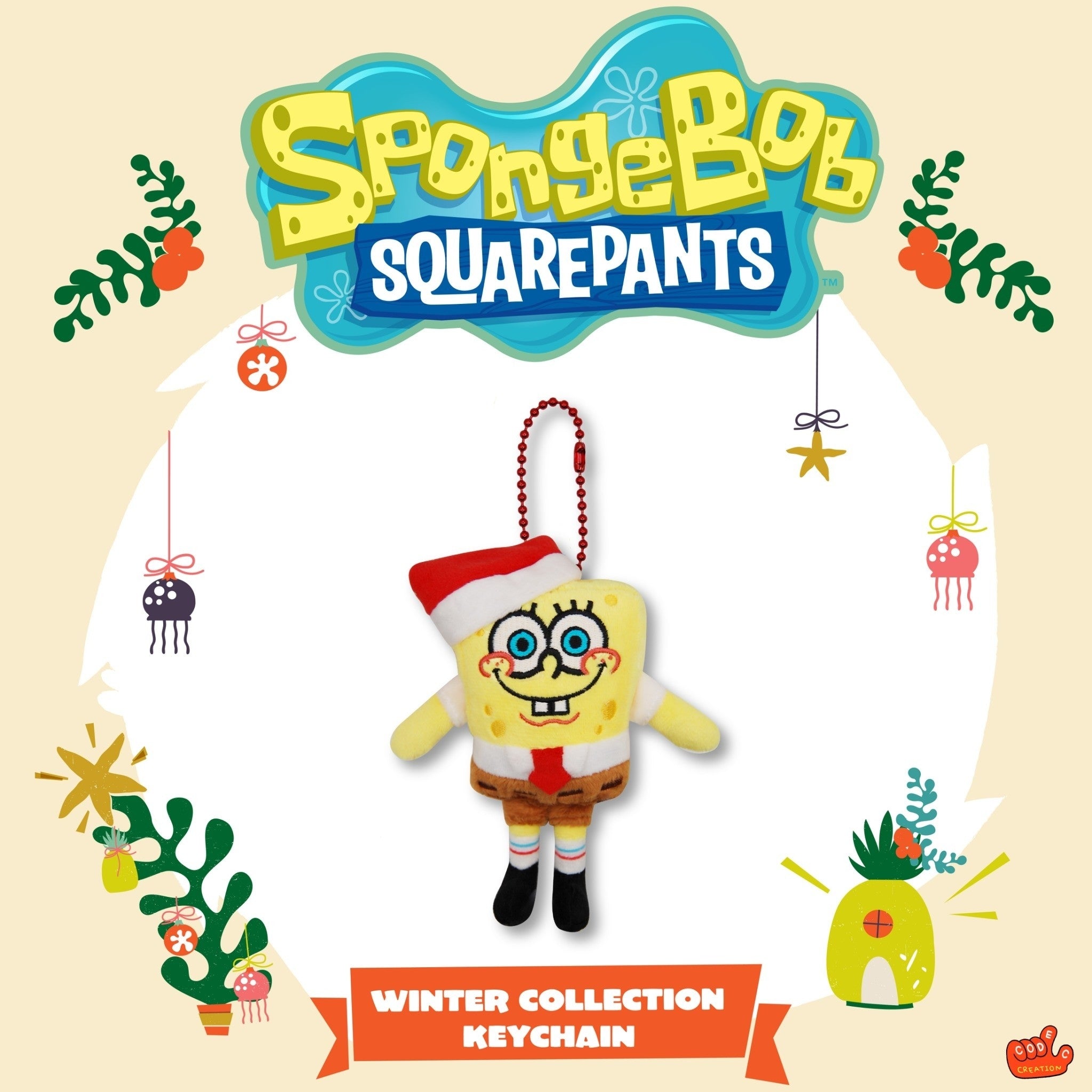 Codec Keychain Spong Bob X'mas