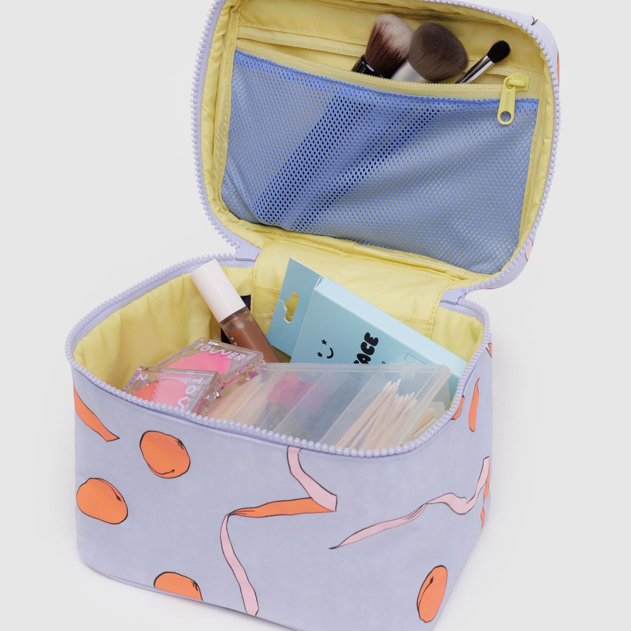 BAGGU Large Cosmetic Case - Apricots & Ribbons