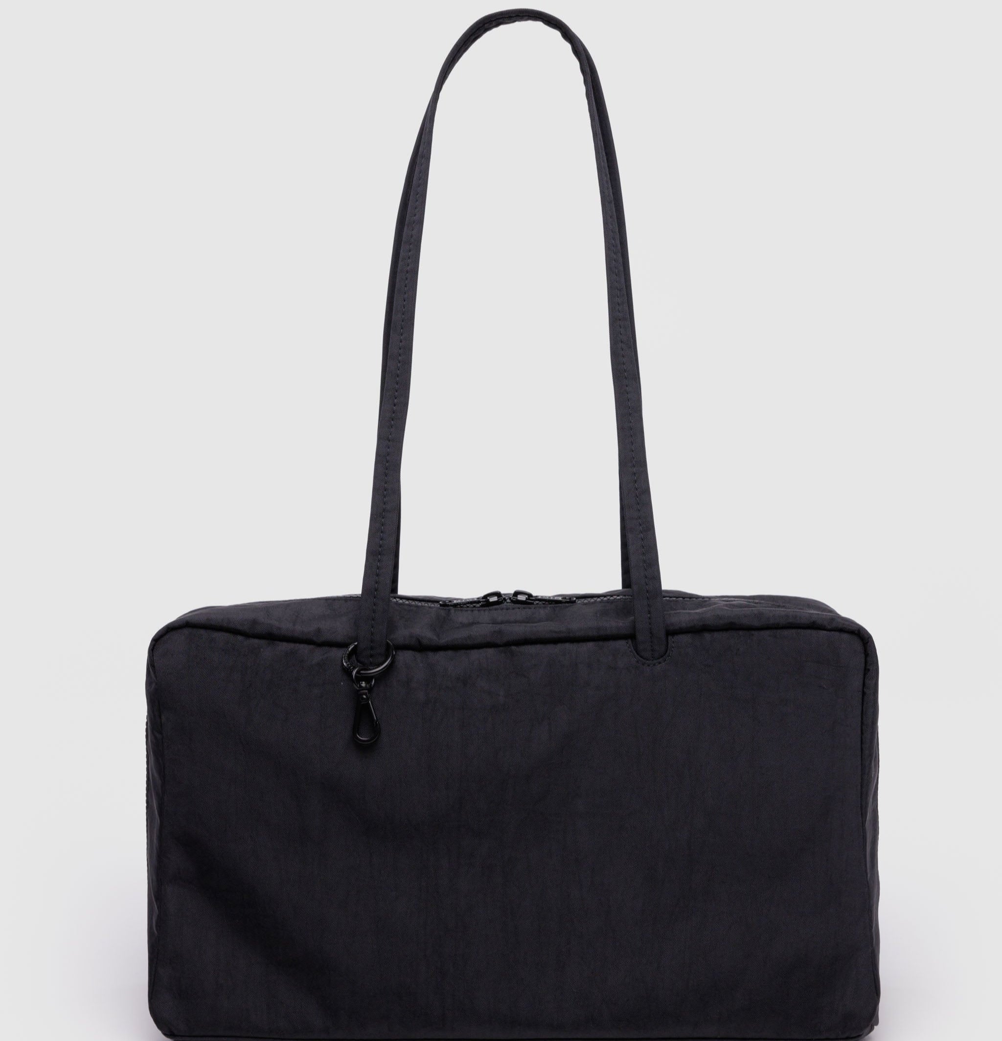 BAGGU Medium Nylon Bowler Bag (Black)