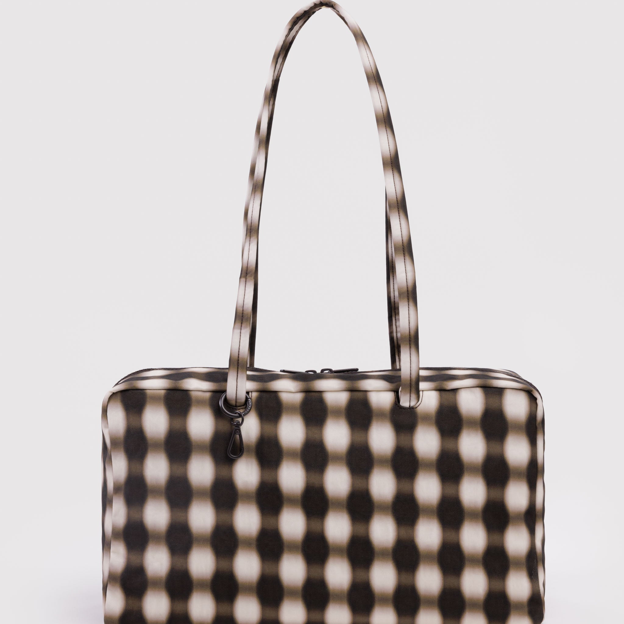 Medium_Nylon_Bowler_Bag_Heavyweight_Blurred_Gingham_Brown_01.jpg