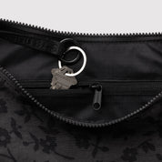 BAGGU Medium Crescent Bag (Charcoal Ditsy Floral)