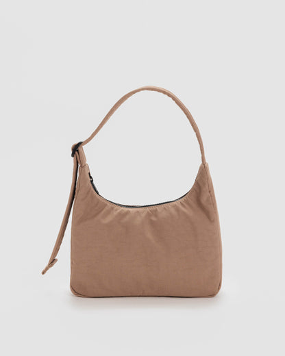 Mini Nylon Shoulder Bag (Cocoa)