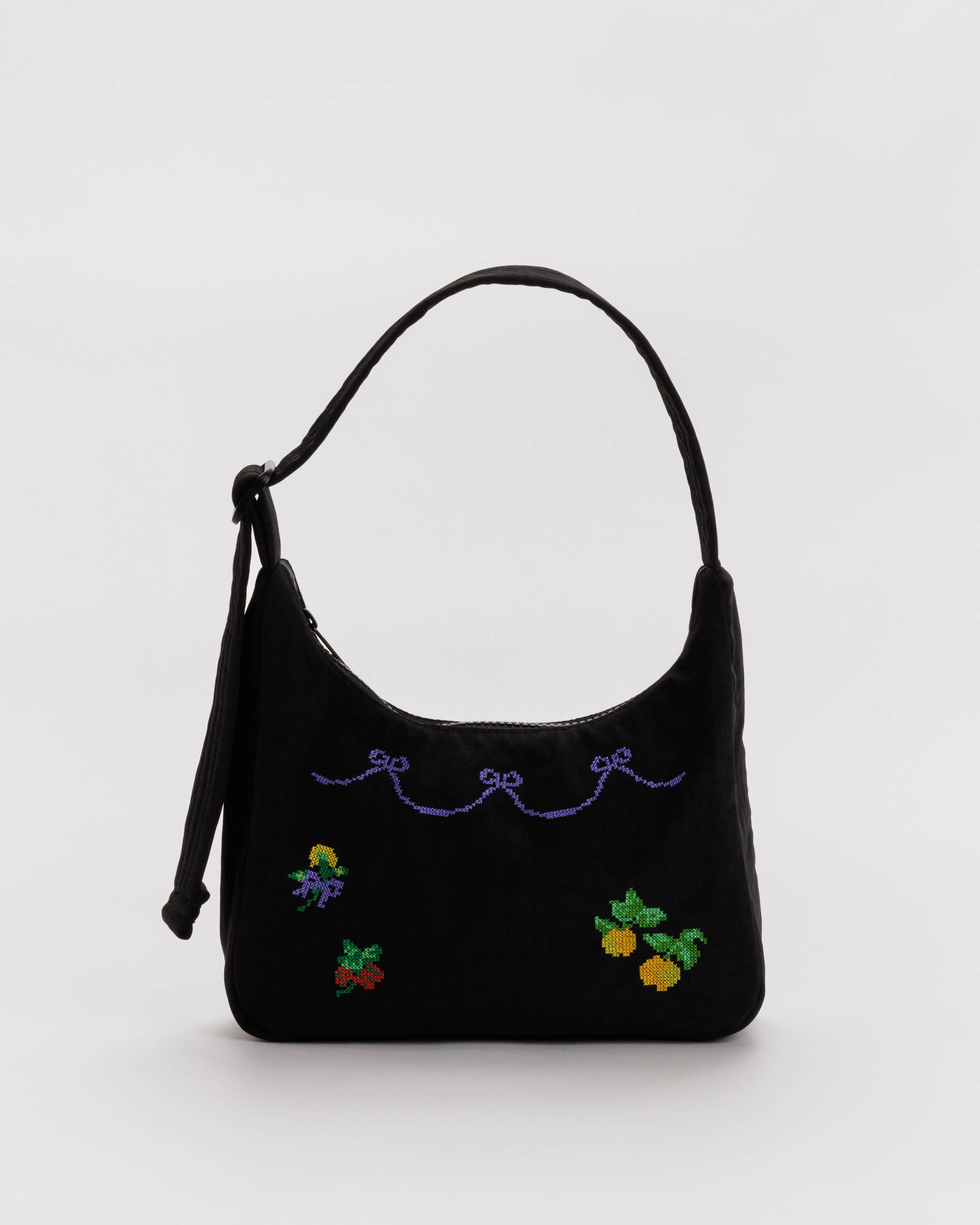 Mini Nylon Shoulder Bag (Cross Stitch)