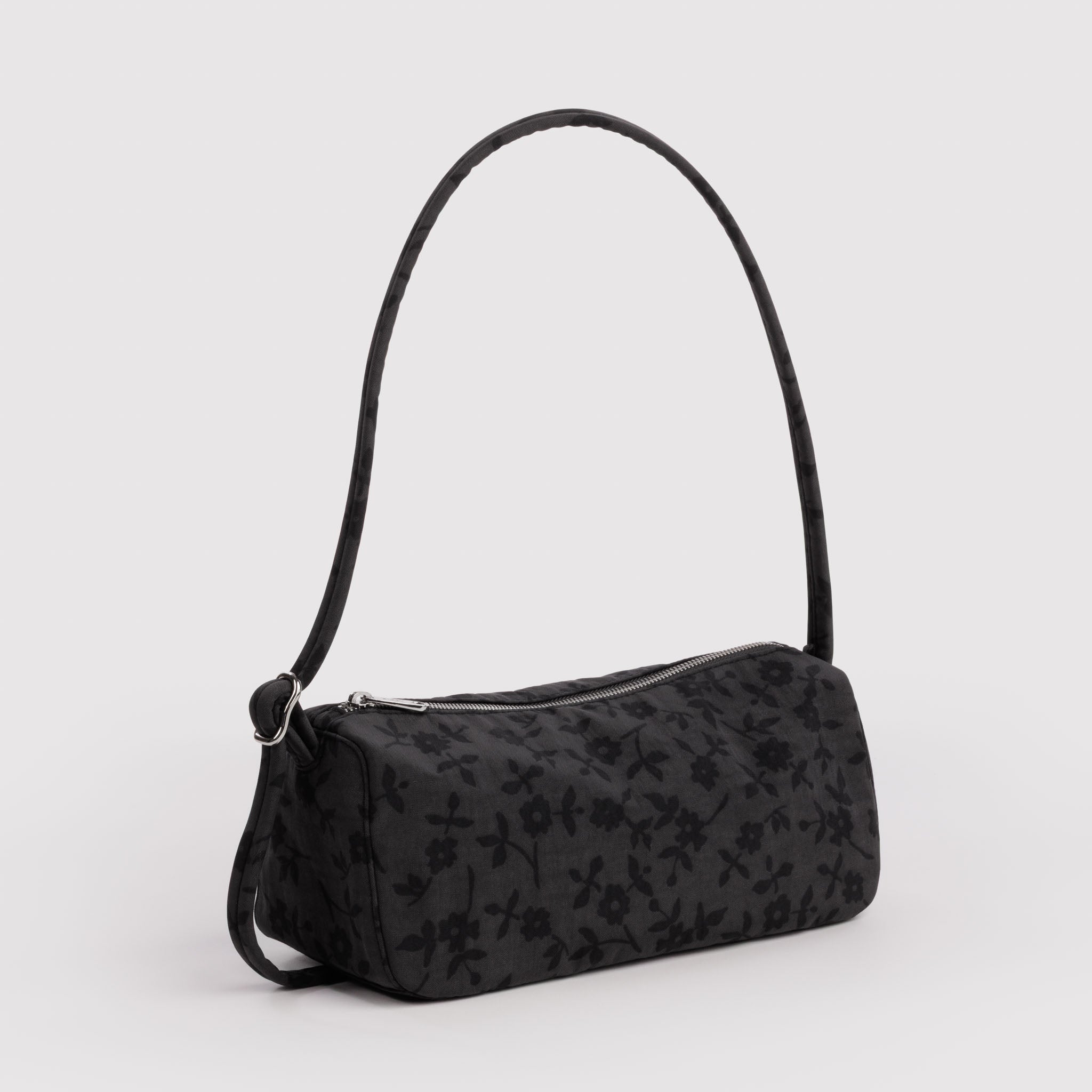 BAGGU Nylon Loaf Bag (Charcoal Ditsy Floral)