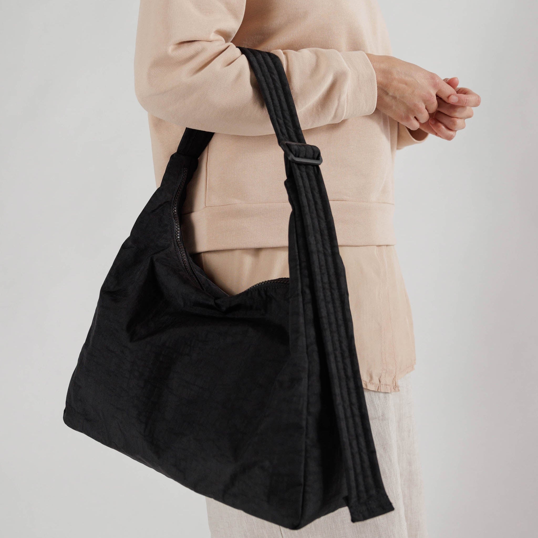 BAGGU Nylon Shoulder Bag - Black (New)