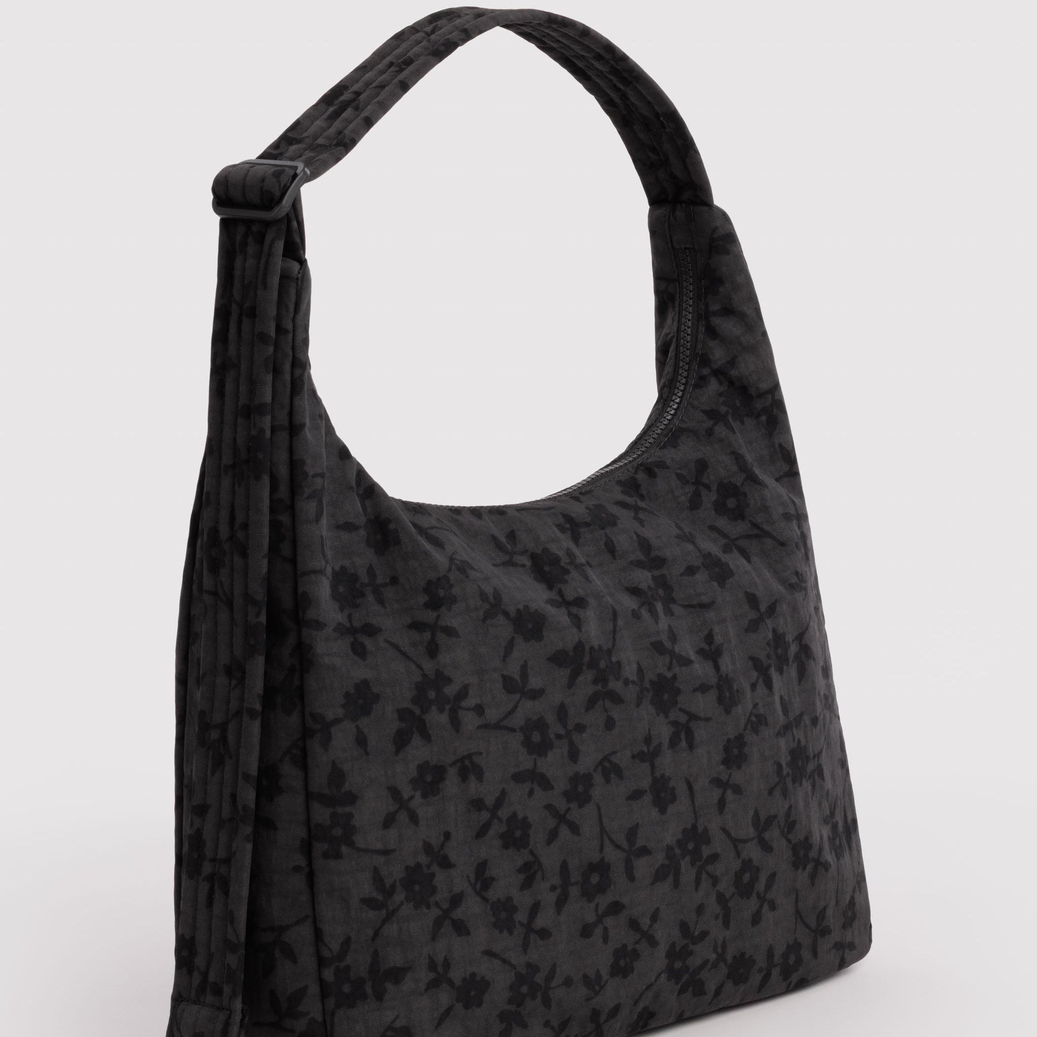 BAGGU Nylon Shoulder Bag (Charcoal Ditsy Floral)