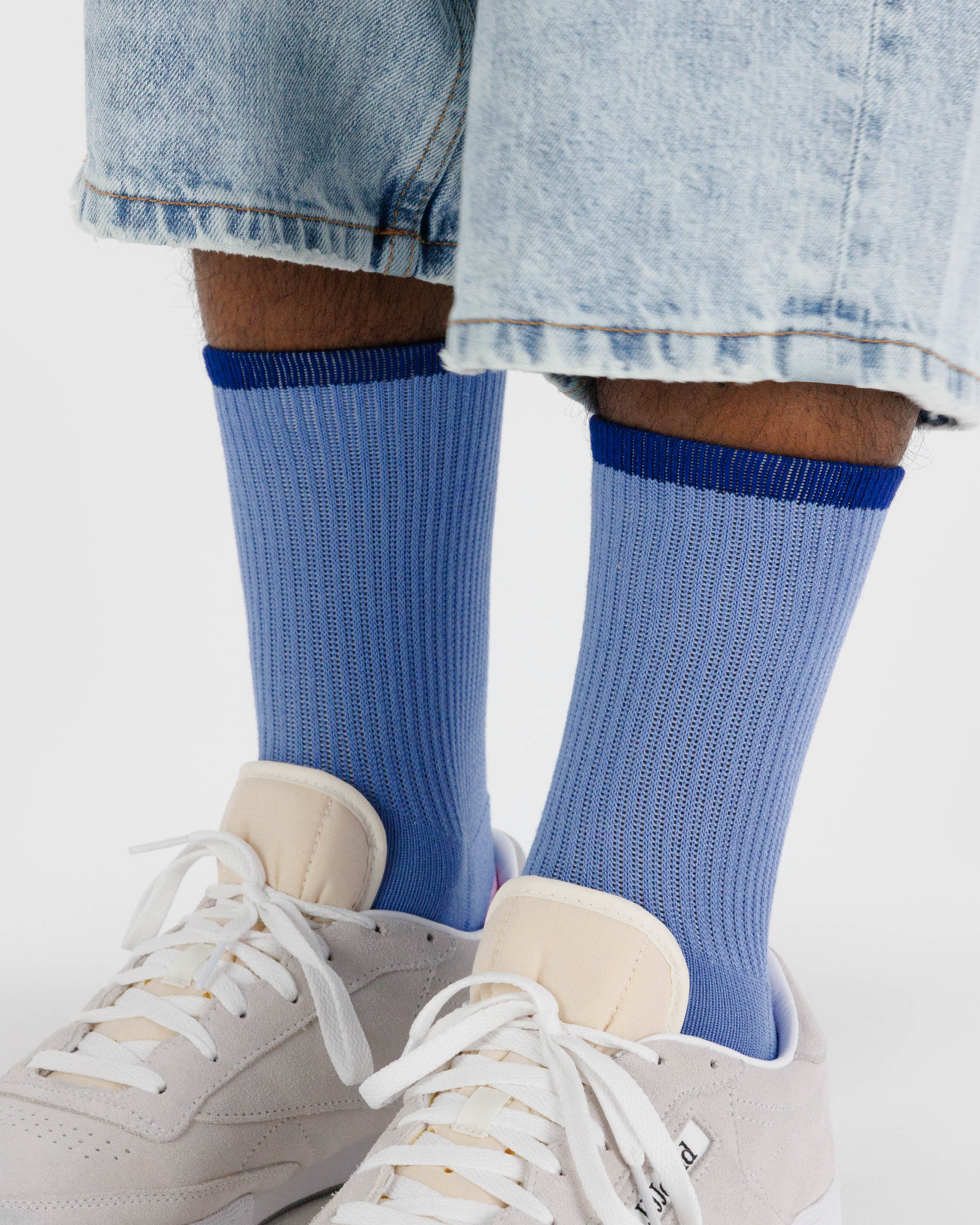 Ribbed Socks (Cornflower Mix)