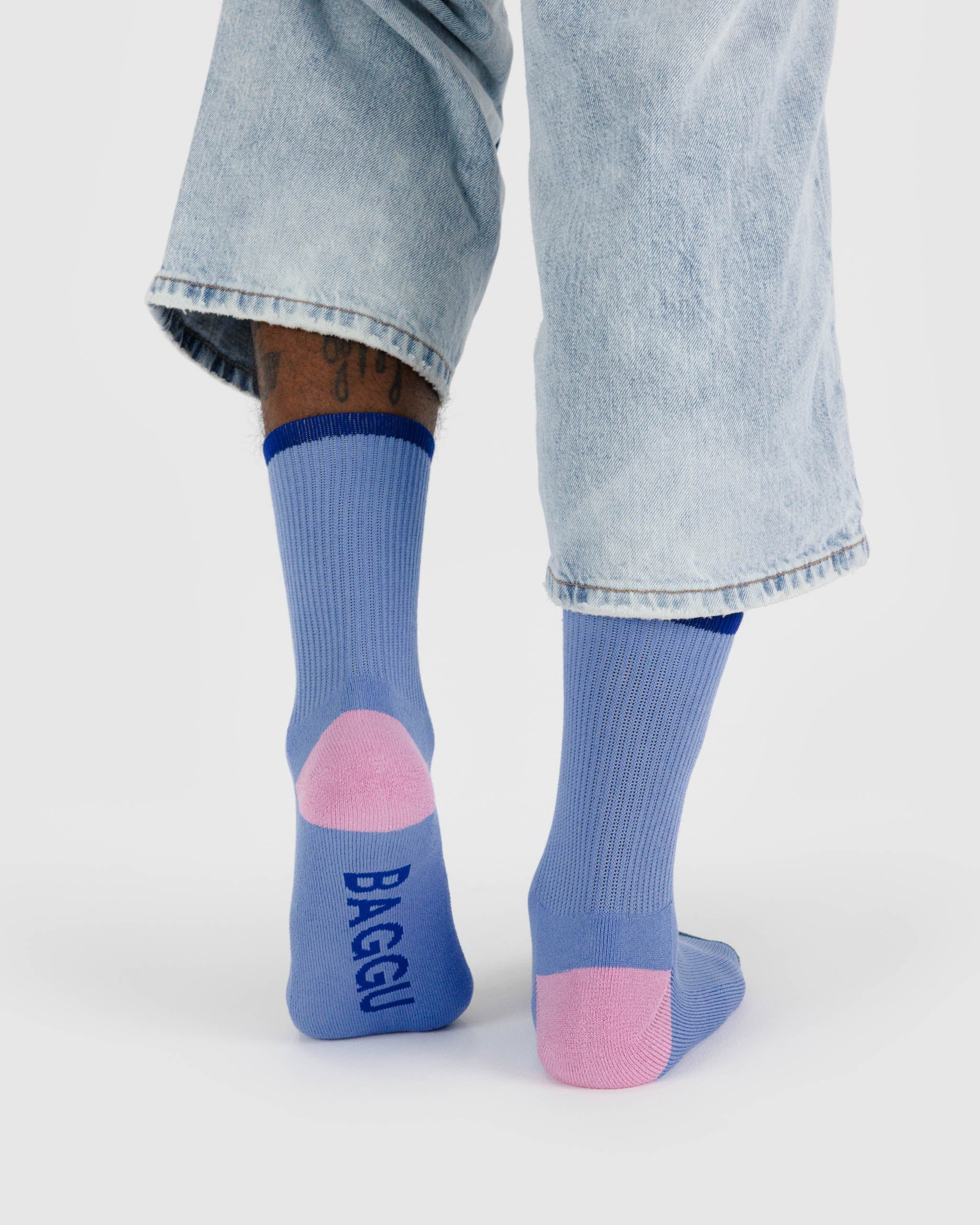 Ribbed Socks (Cornflower Mix)