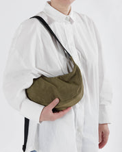 Mini Crescent Nylon Bag - Seaweed