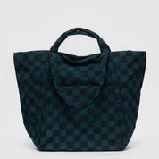 BAGGU Travel Cloud Bag (Navy Green Check)