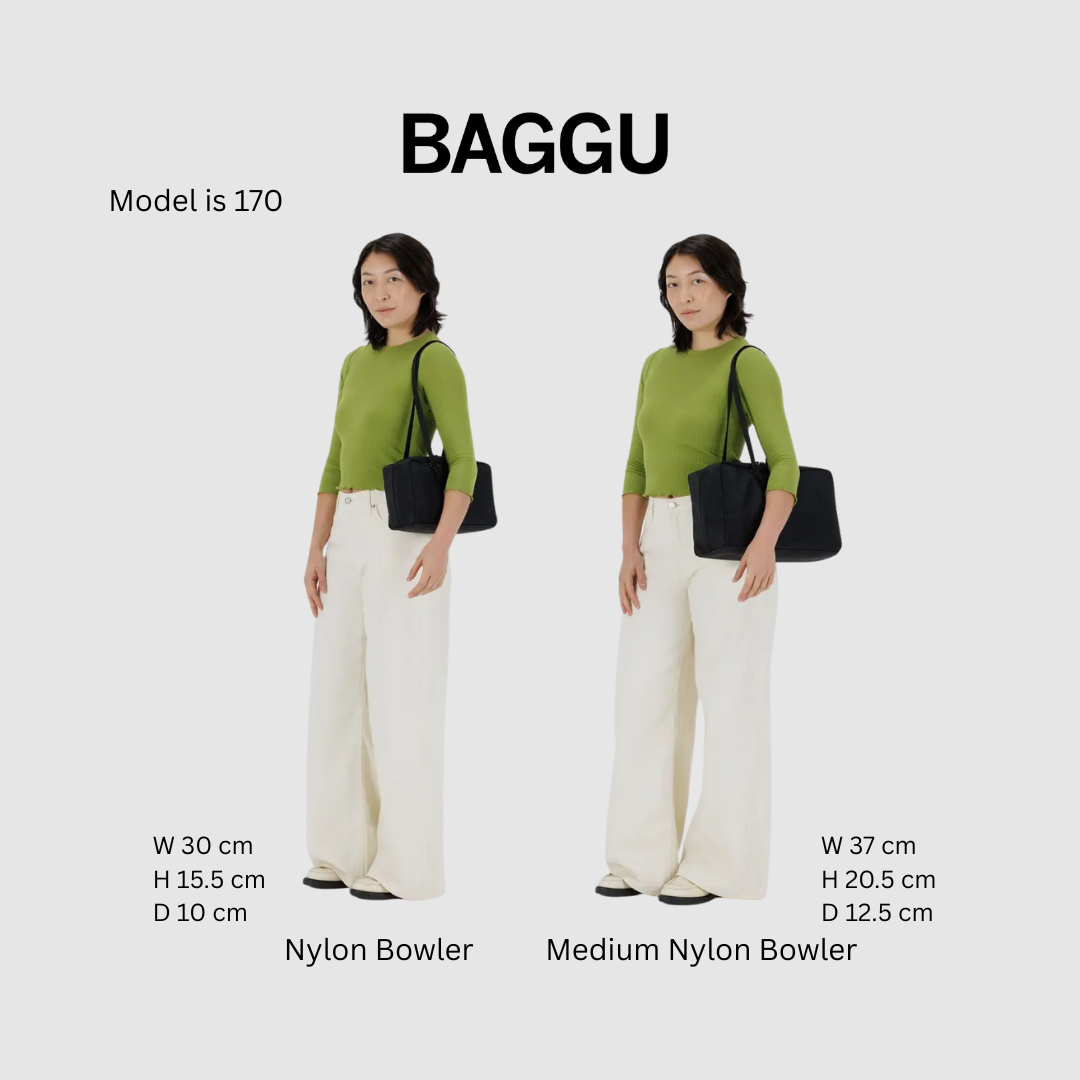 BAGGU Nylon Bowler Bag (Mahogany)