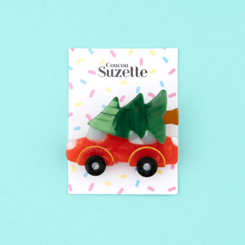 Coucou Suzette Hair Clip (Christmas Car)