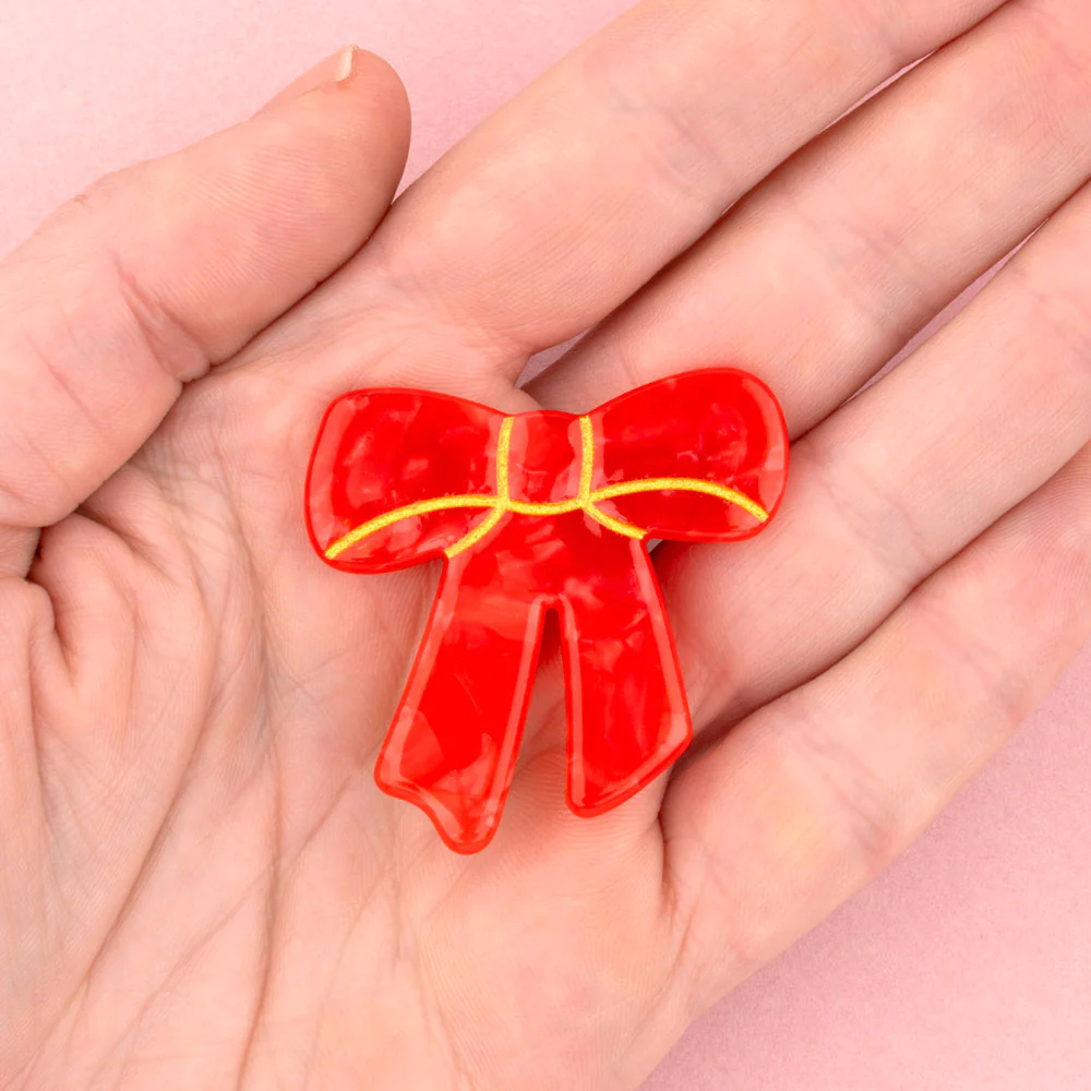 Coucou Suzette Hair Clip (Red Ribbon)