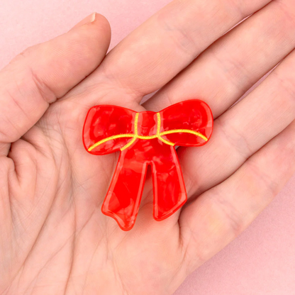 Coucou Suzette Hair Clip (Red Ribbon)