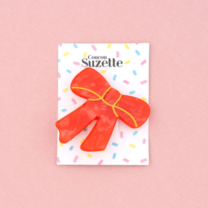 Coucou Suzette Hair Clip (Red Ribbon)