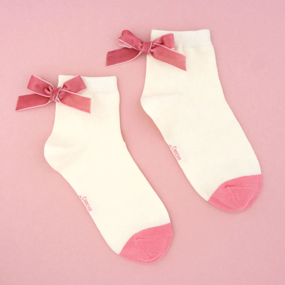 Coucou Suzette Socks - Pink Ribbon