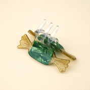 Coucou Suzette Mini Hair Claw (Green Christmas Candy)