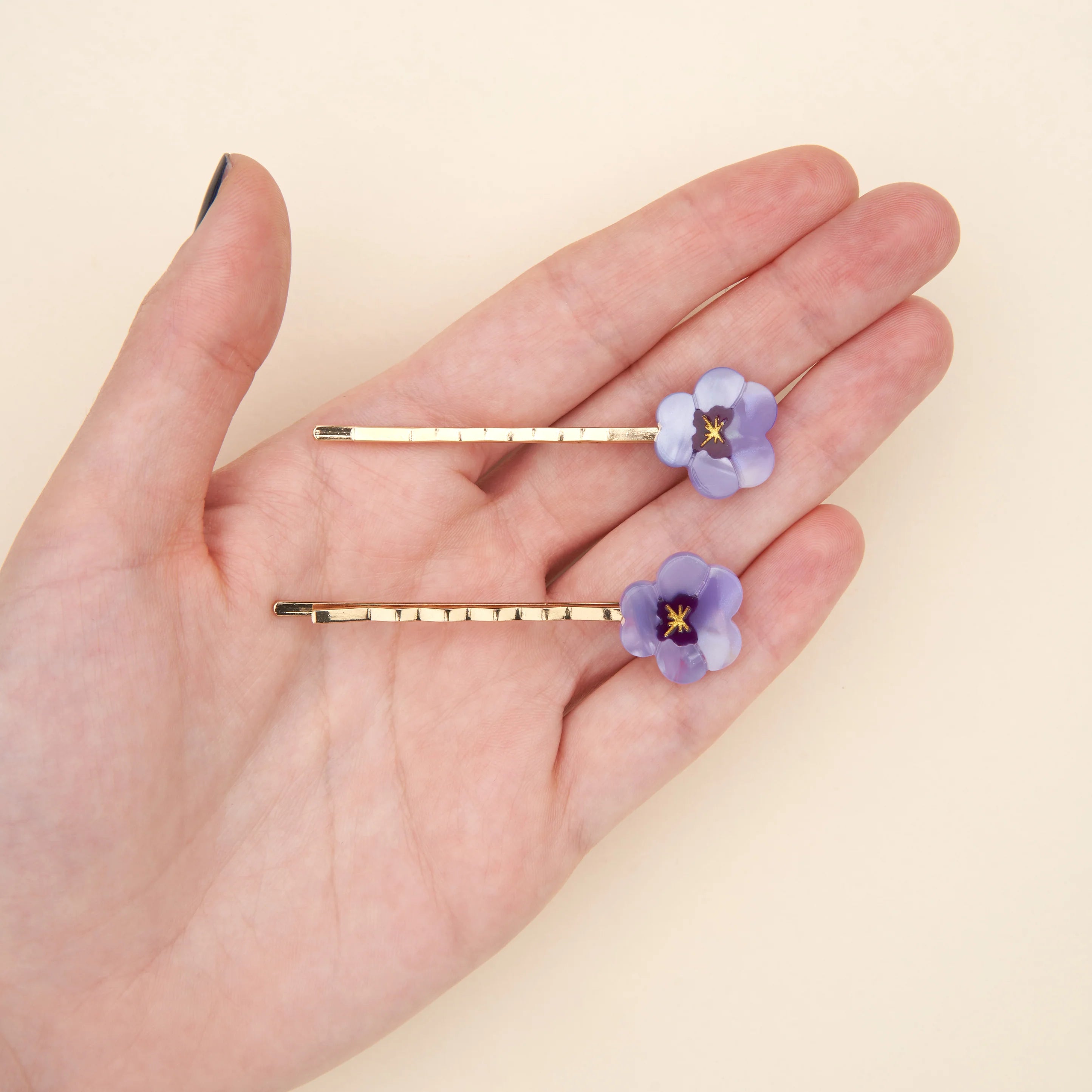 Coucou Suzette Hair Clip Bobby (Pansies)
