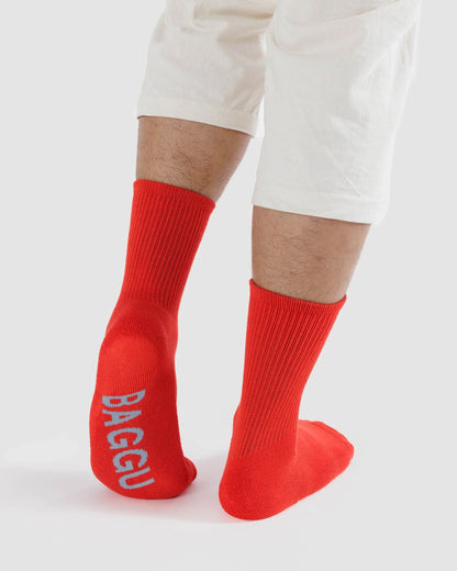 Ribbed Socks (Candy Apple)